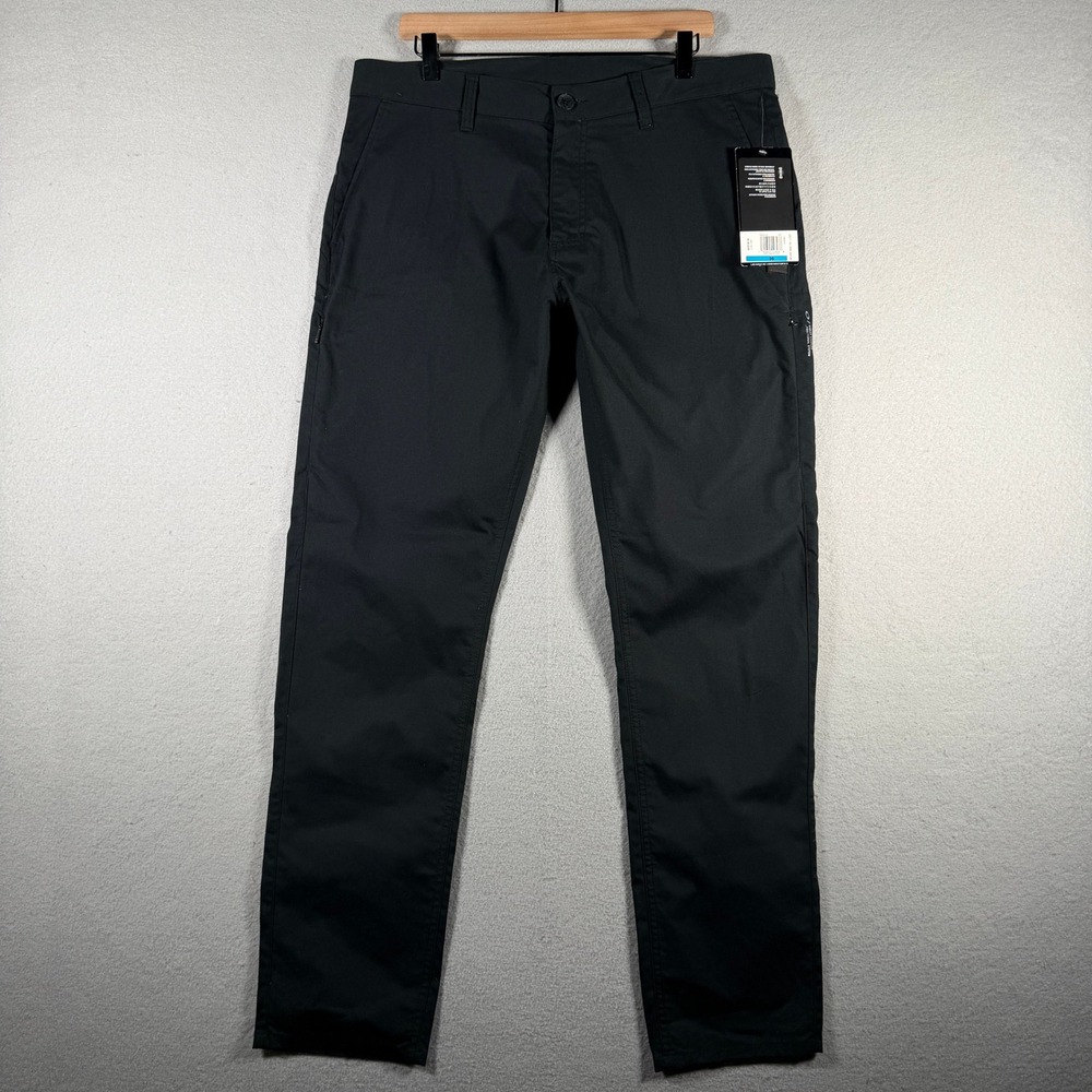 Oakley Mens Icon Chino Pants Blackout Slim Tapered Stretch 36x32 422197A NWT